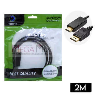 Cabo Displayport para HDMI 2M HDTV-DP - Tolvia