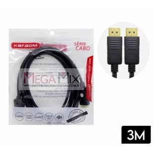 Cabo Displayport DP-DP 3M KA-DP-3M - Kapbom