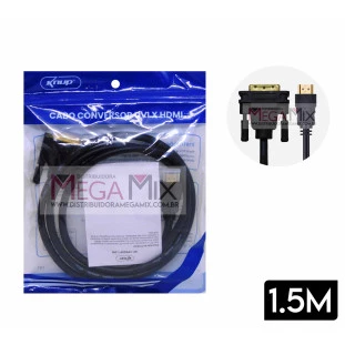 Cabo DVI + HDMI 1.5M KP-YP5009 - Knup