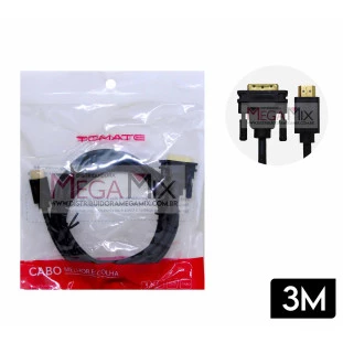 Cabo HDMI + DVI 3M MCB-024 - Tomate