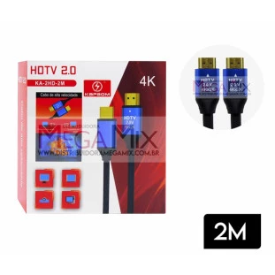 Cabo HDMI + HDMI 4K 2M KA-2HD-2M - Kapbom