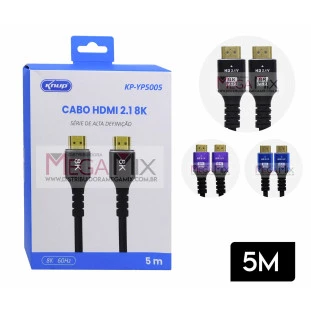 Cabo HDMI + HDMI 8K 5M KP-YP5005 - Knup