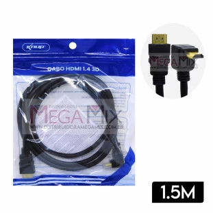 Cabo HDMI + HDMI 1.5M KP-YP5013 - Knup