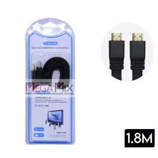 Cabo HDMI + HDMI Flat 1.8M LE-6614 - It-Blue