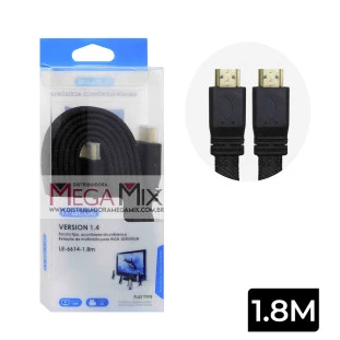 Cabo HDMI + HDMI Flat 1.8M LE-6614 - It-Blue