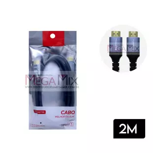 Cabo HDMI + HDMI 8K 2M MHD-8102 - Tomate
