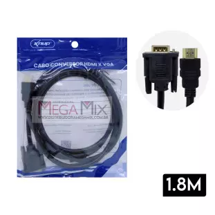 Cabo VGA para HDMI 1.8M KP-YP5028 - Knup