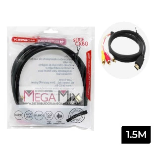 Cabo HDMI + RCA 1.5M KAP-HDMI-3RCA - Kapbom
