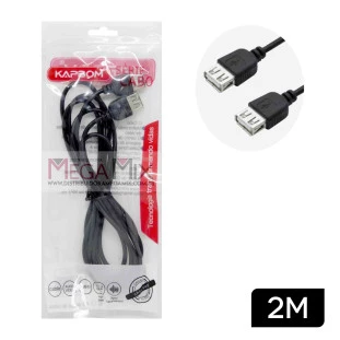 Cabo USB 2.0 F/F 2M KAP-UH022 - Kapbom 