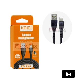 Cabo de Dados USB + Iphone 1M KD-22A - Kaidi