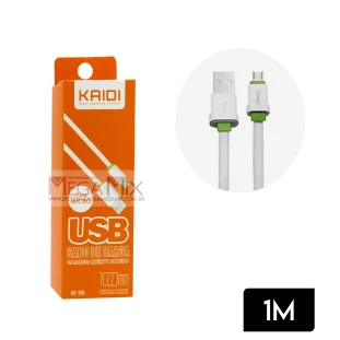 Cabos de Dados USB + Micro USB (V8) 1M KD-305 - Kaidi 
