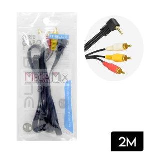 Cabo P3 90° + RCA 2m LE-1002 - It-Blue
