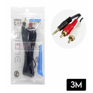 Cabo de P2 + 2 RCA 3m LE-1008-3 - It-Blue