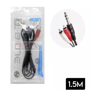 Cabo P10 + 2RCA 1.5m LE-1010 - It-Blue
