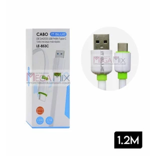 Cabo de Dados USB + Tipo C 1.2M LE-853C - It-Blue