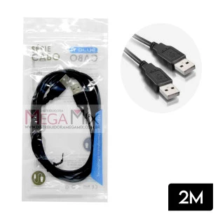 Cabo USB (M) +USB (M) 2.0 2M LE-878 - It-Blue