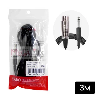 Cabo P10 + XLR 3M MCB-014 - Tomate