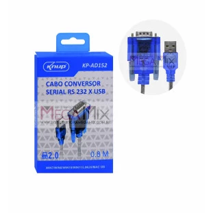 Cabo Conversor USB para Serial RS232 KA-AD152 - Knup