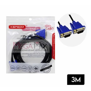 Cabo VGA para Monitor 3M KAP-VGA-3M - Kapbom
