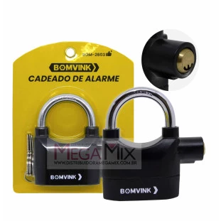 Cadeado Anti-Furto Com Alarme BOM-2603 - Bomvink
