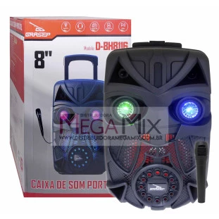 Caixa de Som Bluetooth com Microfone 40W D-BH8116 - Grasep
