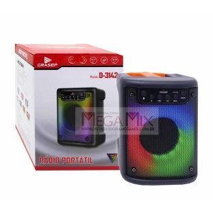 Caixa de Som Bluetooth 10W RMS D-3142 - Grasep