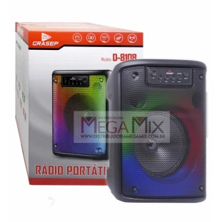 Caixa de Som Bluetooth 30W D-8108 - Grasep