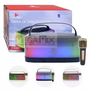 Caixa de Som Bluetooth com Microfone 12W D-K002 - Grasep