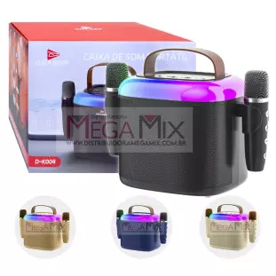 Caixa de Som Bluetooth com 2 Microfones 12W RMS D-K004 - Grasep