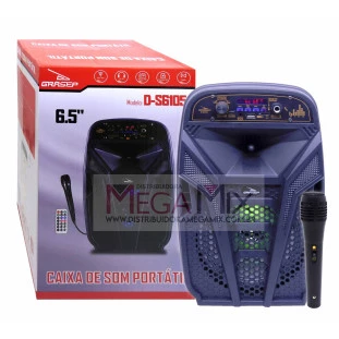 Caixa de Som Bluetooth 6,5" 15W D-S6105 - Grasep