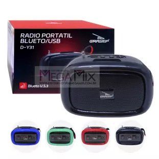 Caixa de Som Bluetooth 8W D-Y31 - Grasep