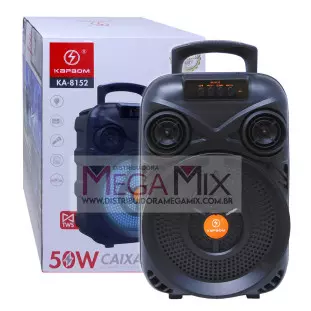 Caixa de Som Bluetooth 50W KA-8152 - Kapbom