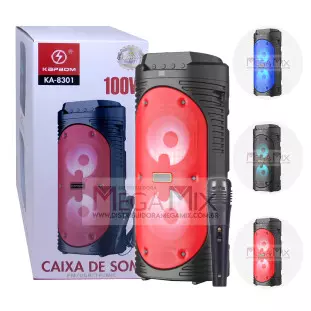 Caixa de Som Bluetooth 100W KA-8301 - Kapbom