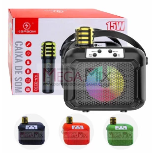 Mini Caixa de Som Bluetooth com Microfone 15W KA-8330 - Kapbom