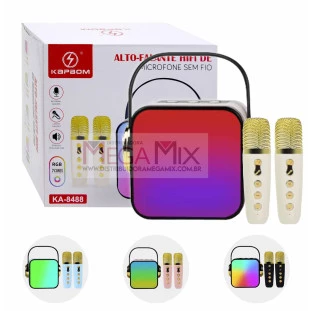 Caixa de Som Bluetooth com 2 Microfones 6W KA-8488 - Kapbom