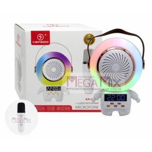 Mini Caixa de Som Astronauta RGB Bluetooth com Microfone 5W KA-8776 - Kapbom