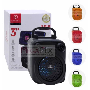 Caixa de Som Bluetooth 10W KA-9112 - Kapbom