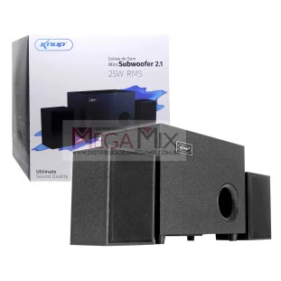 Caixa de Som Subwoofer para PC/Notebook 2.1 25W KP-RO809 - Knup