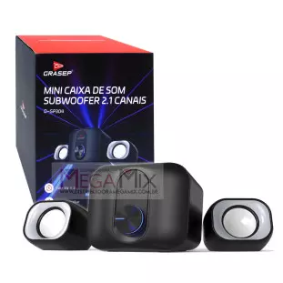 Caixa de Som Subwoofer 2.1 11W D-GP304 - Grasep