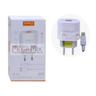 Carregador USB para Iphone 30W 6.1A CA31-6/IOS - A'Gold