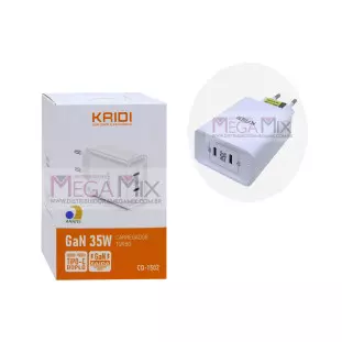 Carregador 2 USB-C 35W 3A CQ-1502 - Kaidi