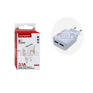 Carregador com 2 USB 3.1A KA-373 - Kapbom