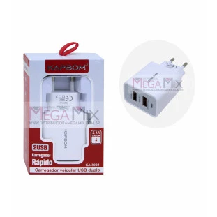 Carregador com 2 USB 5.1A KA-5002 - Kapbom