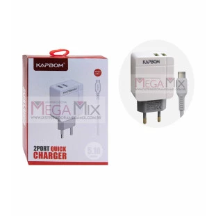 Carregador de Celular Tipo C + 2 USB KA-5603-TY - Kapbom