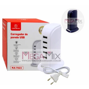 Carregador Hub com 5 USB 5V KA-7023 - Kapbom