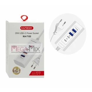 Carregador 2 USB + 2 USB-C 20W KA-7153 - Kapbom