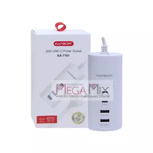 Carregador Hub com 2 USB + 2 USB-C 5V KA-7161 - Kapbom