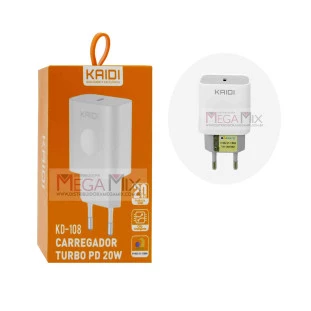Carregador USB-C 20W KD-108 - Kaidi