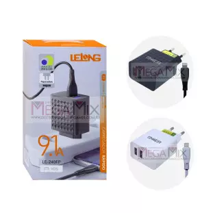 Carregador 2 USB para Iphone 12W 9.1A LE-240FP - Lelong