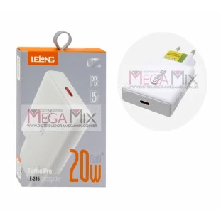 Carregador Turbo USB-C 20W LE-245 - Lelong